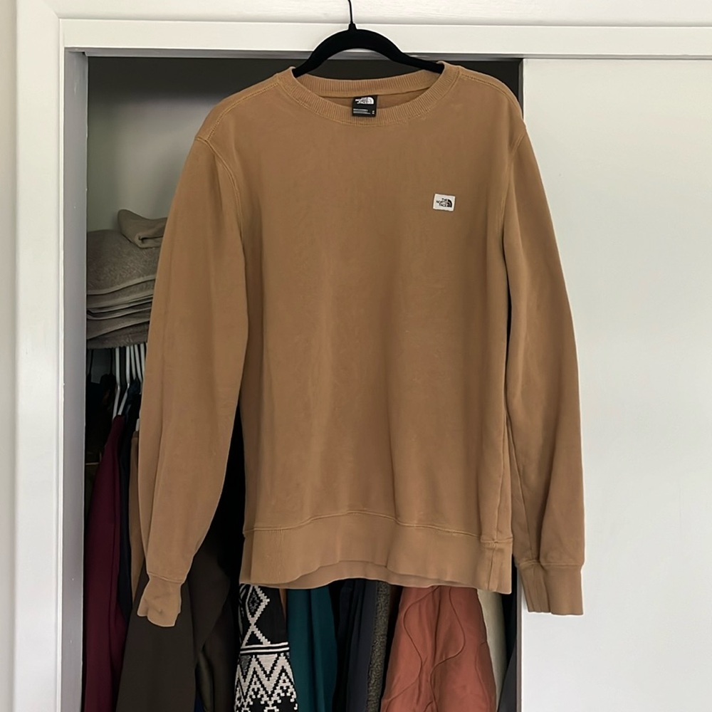 Brown North Face Crew Neck Sweatshirt
